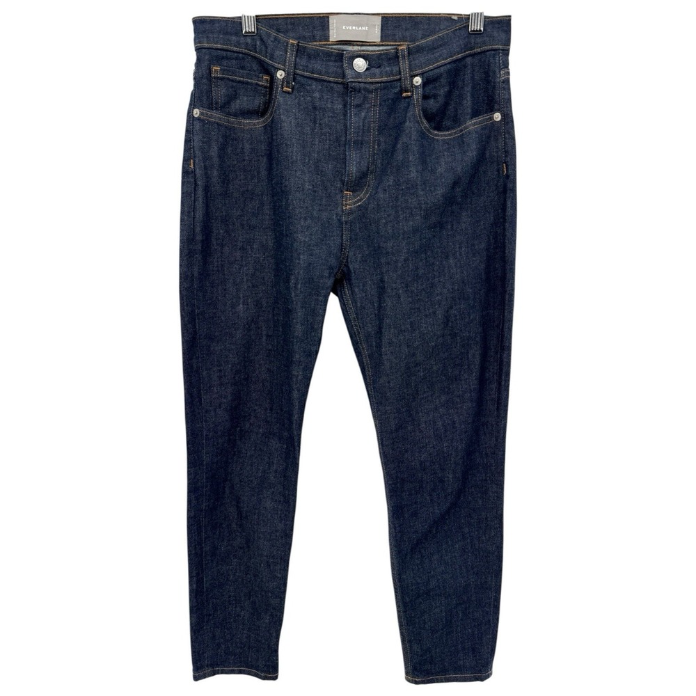 Everlane Dark Wash Stretch Jeans 30 Ankle Mid Rise Skinny Denim 31x26
